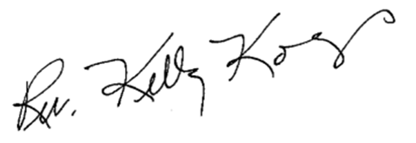 Reverend Kelly Karges' Signature